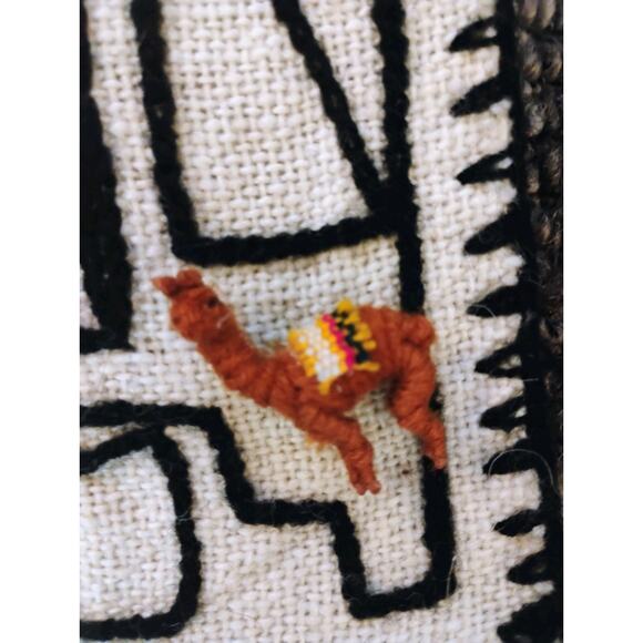 Uros Lago Titikaka Hand Stitched Wall Hanging. Indigenous People Of Bolivia Peru - Picture 8 of 16